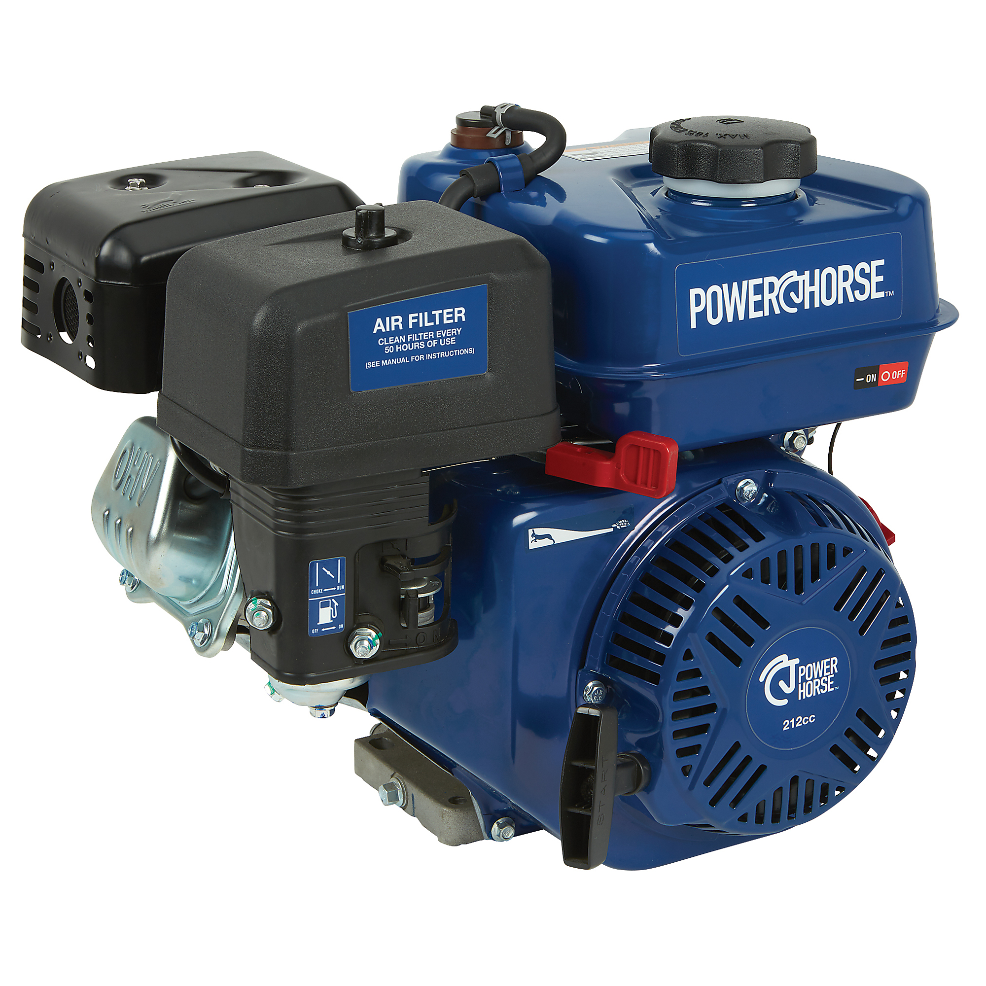 Powerhorse OHV Horizontal Engine, 212cc, 6 HP, 3/4in. x 2-7/16in. Shaft